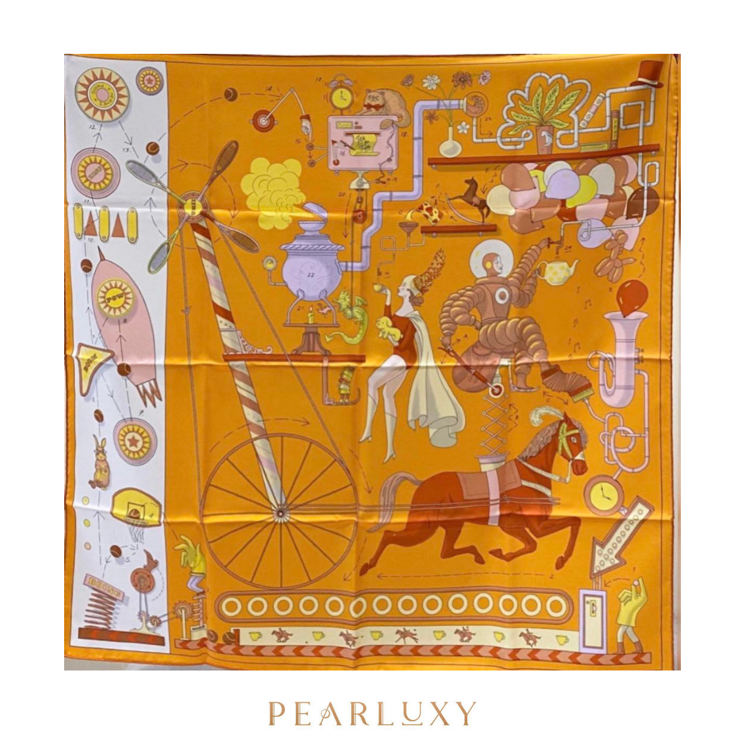 Orange Silk Scarf