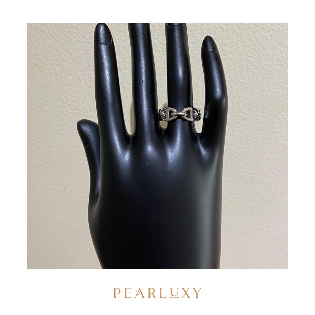 Chaine D’ancre Enchainee Ring