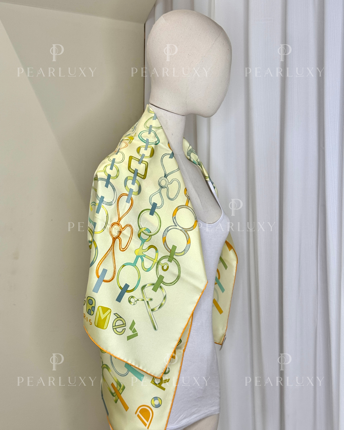 Light Yellow Silk Scarf