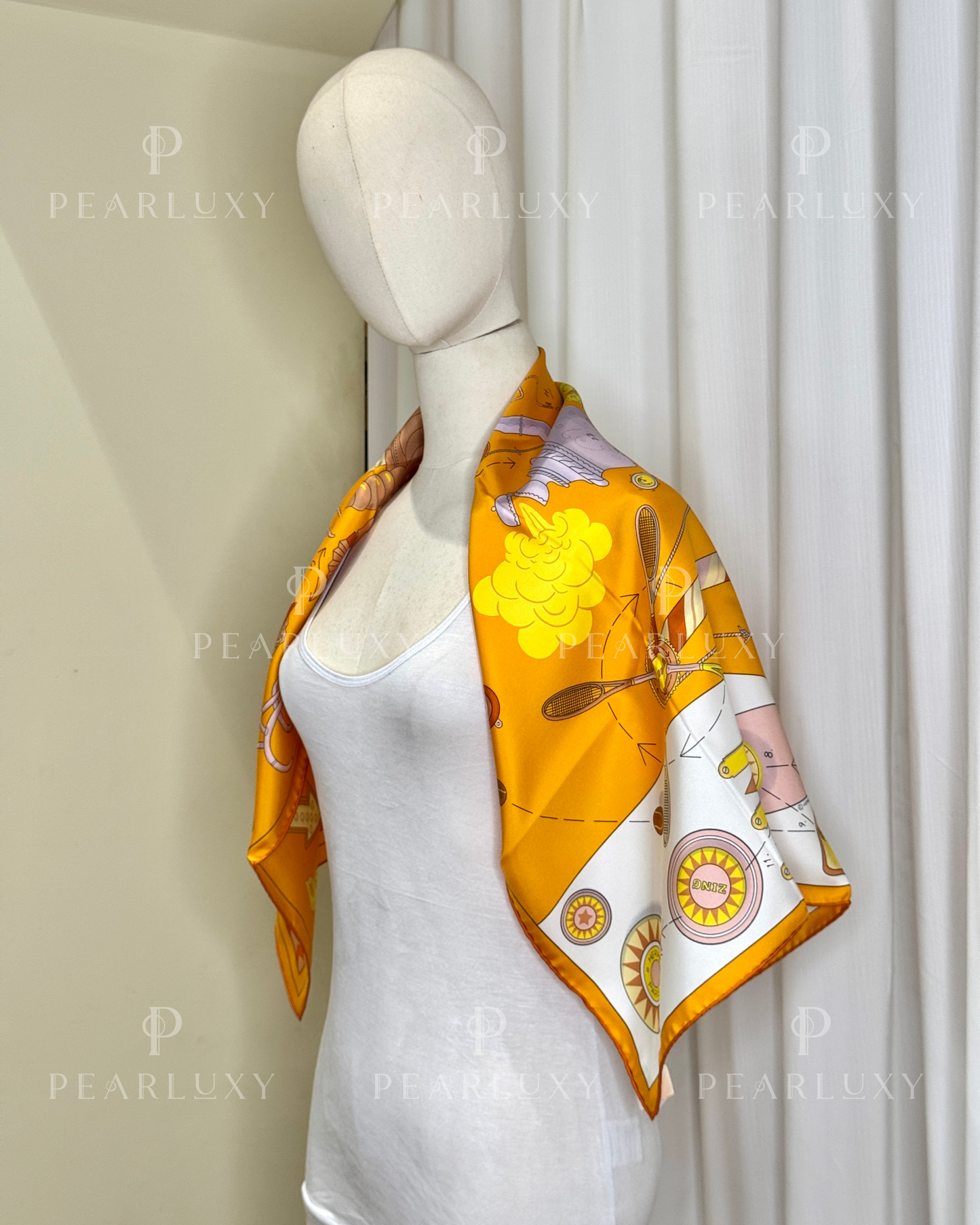 Orange Silk Scarf
