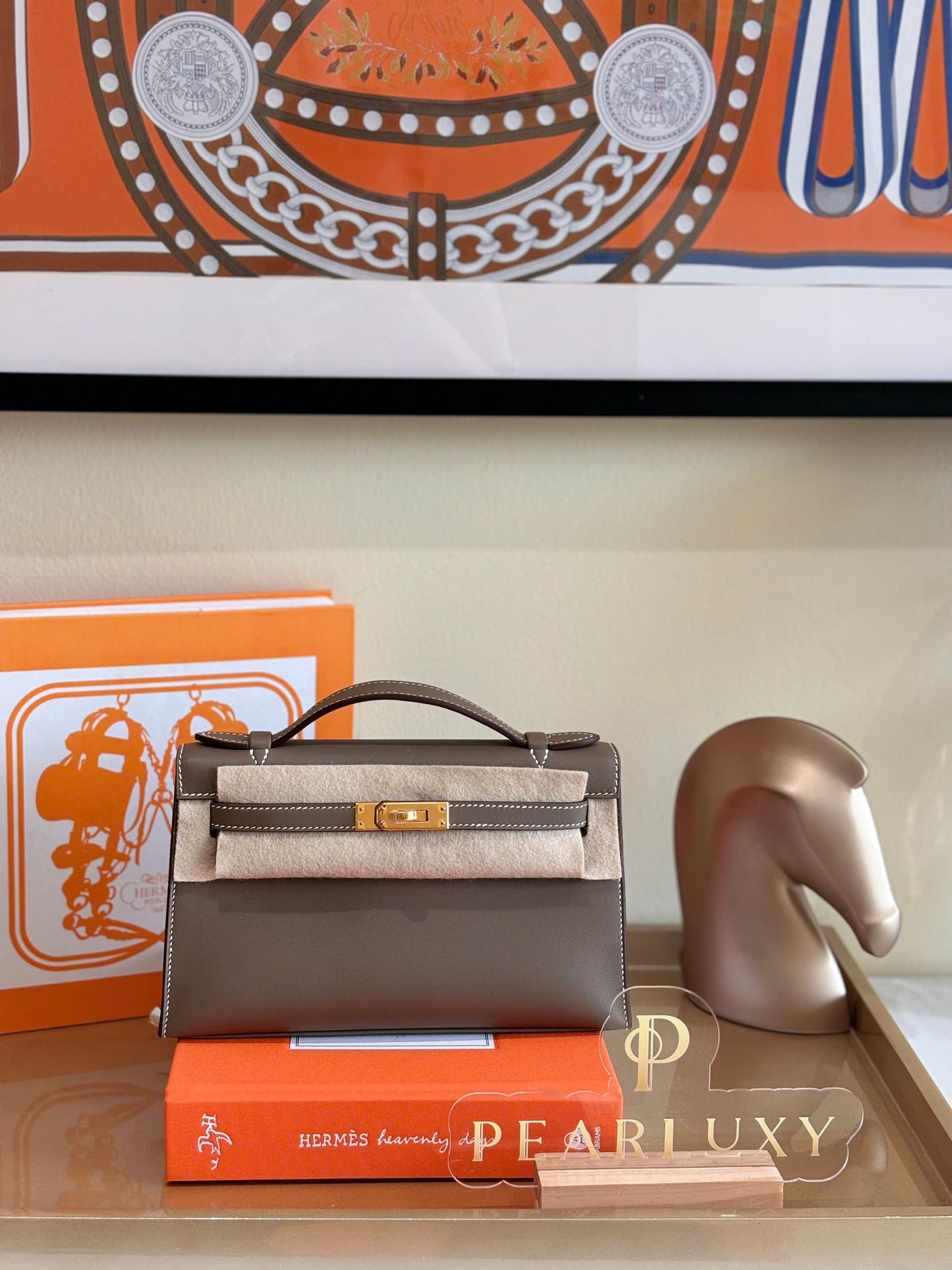 Kelly Pochette Swift GHW - Etoupe
