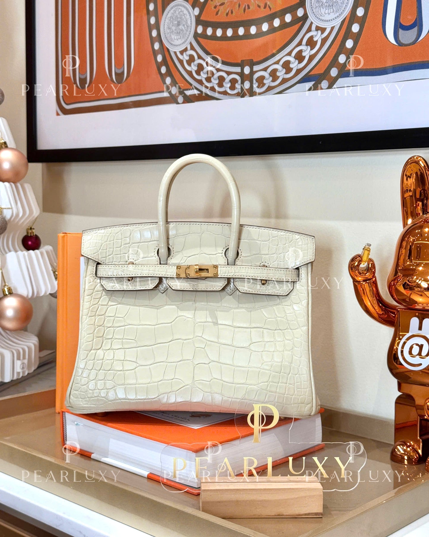 Birkin 25 Alligator Matte - Vanilla