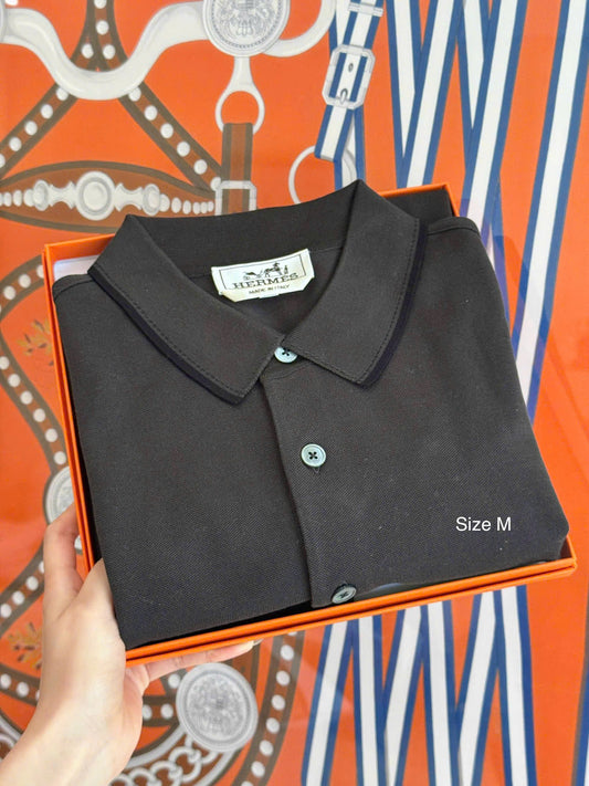 "Piqures sellier" polo shirt - vert chrome
