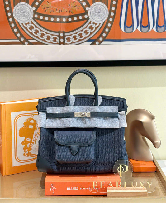 Birkin cargo phw Toile goeland / swift - Gris Misty